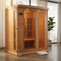 3 - Person FAR Infrared Sauna in Hemlock — Studio Shot